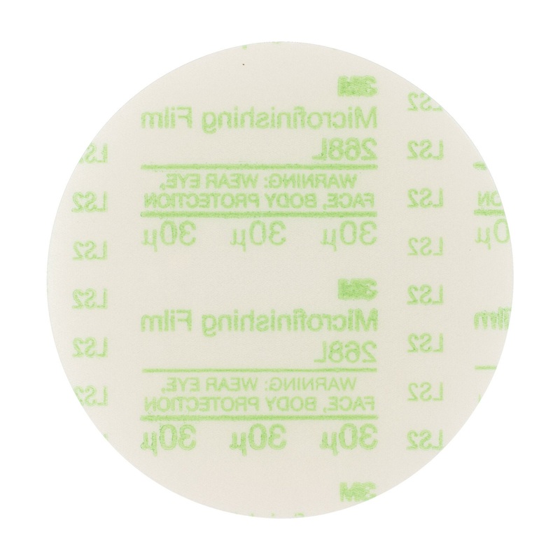 3M Hookit Microfinishing Film Disc 268L, 30 Mic 3MIL, Type D, 3 in,Die 300DS