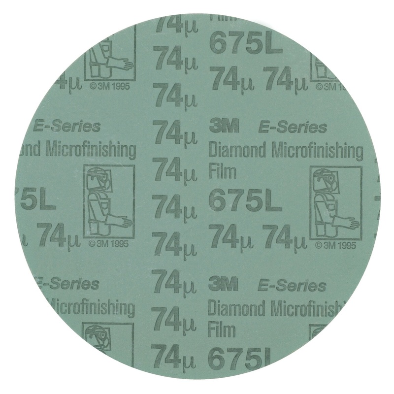 3M Hookit Diamond Microfinishing Film Disc 675L, 45 Mic 5MIL, Gray, 2in x NH