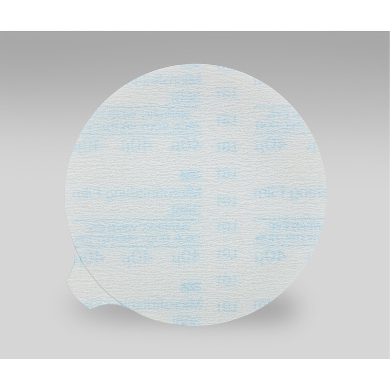 3M Microfinishing PSA Film Disc 268L, 40 Mic 3MIL, Type D, 6 in x NH,Die 600Z