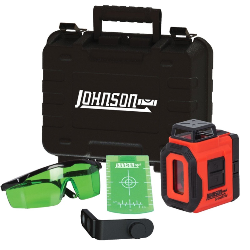 Johnson 40-6607 Self-Leveling 360 Laser w/Plumb Line Kit with GreenBrite Technology