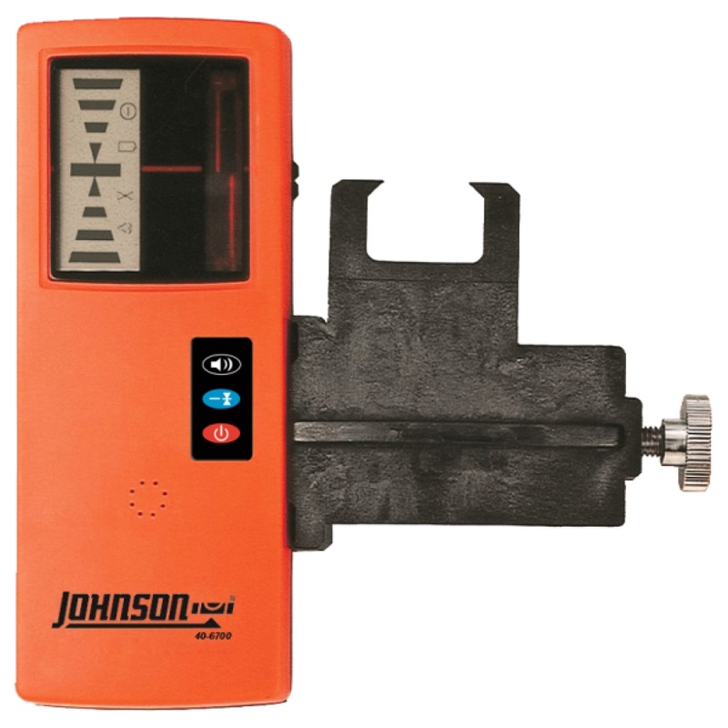 Johnson 40-6700 OneSided Laser Detector w/Clamp for Red Beam Rotating Lasers