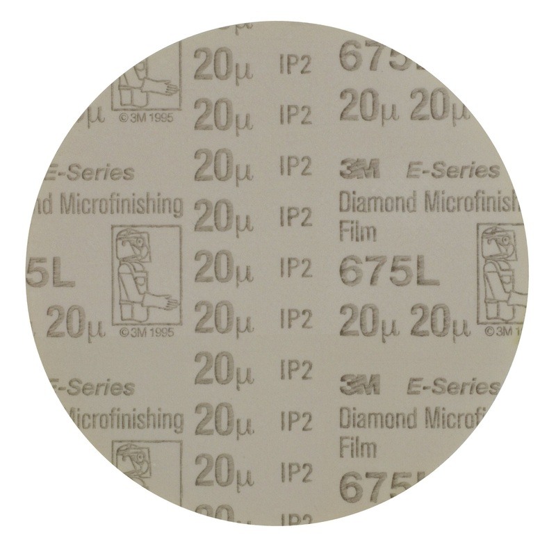 3M Diamond Microfinishing Film Disc 675L, 20 Mic 5MIL, Beige, 12 in xNH