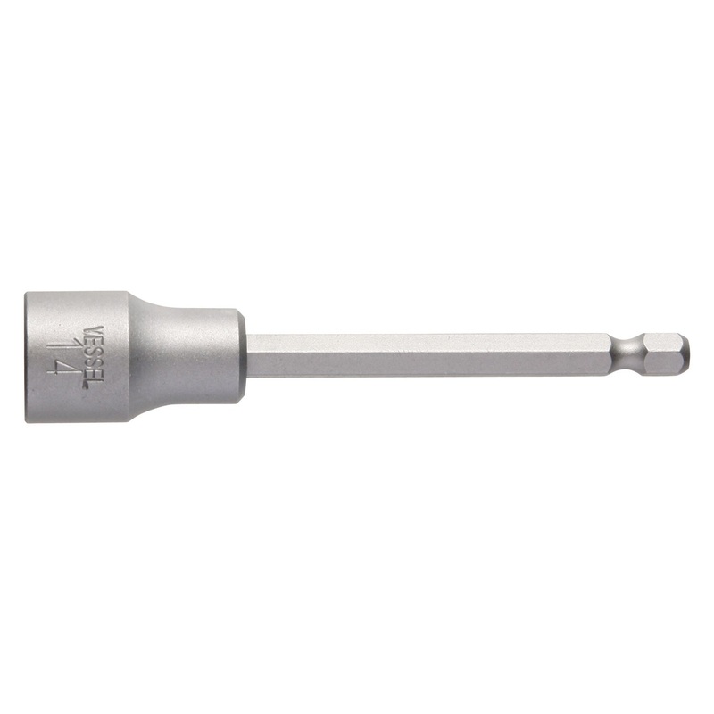 Vessel B45AF14100P1 POWER BIT 1/4" Hex B, A/F14x100 Press-Fit Nutsetter