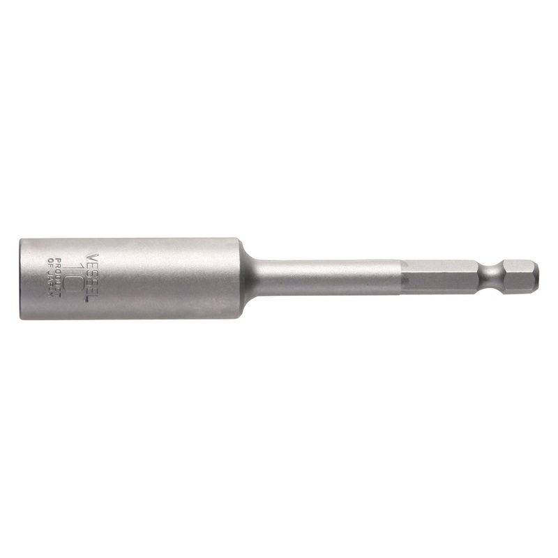 Vessel MB45DAF10100P1 POWER BIT 1/4" Hex B, A/F10x100 Sliding Magnet Nutsetter