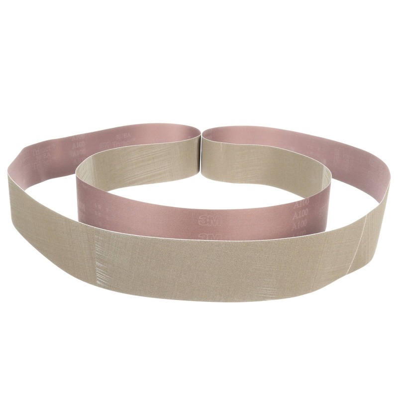 3M Trizact Cloth Belt 307EA, A65 JE-weight, 3 in x 118 in, Film-lok,Full-flex