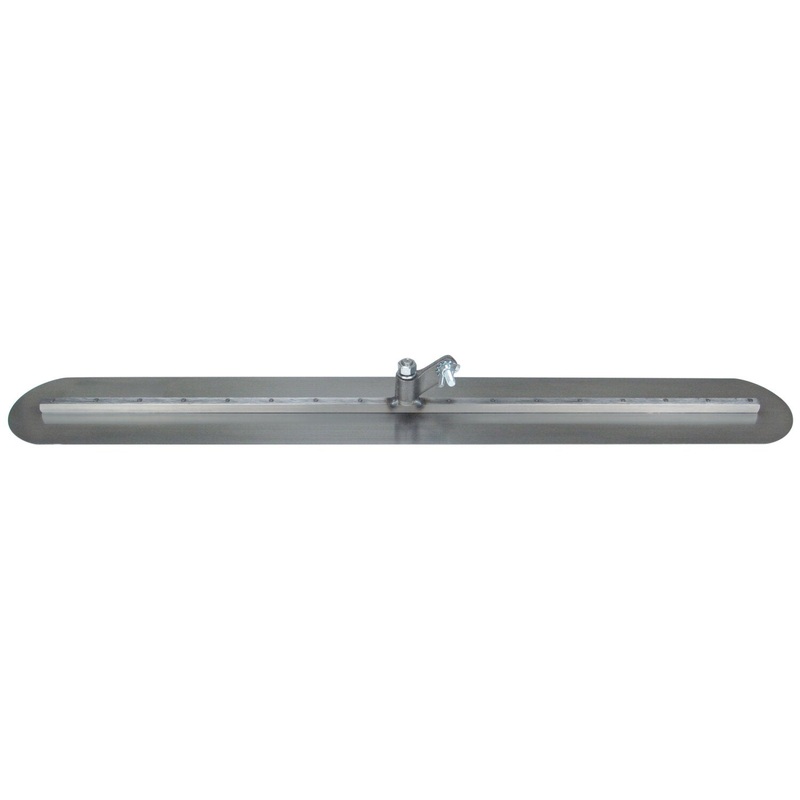 Kraft Tool CC624 24" Round End Carbon Steel Fresno Trowel with Swivel Bracket