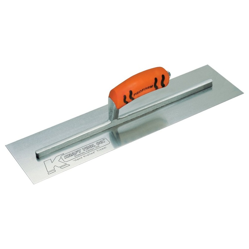 kraft Tool CF220PF 16" x 3-1/2" Carbon Steel Cement Trowel with ProForm Handle