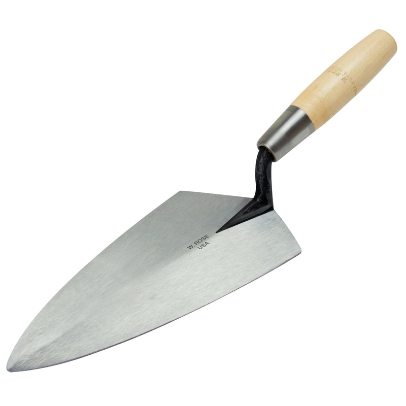 W.Rose RO112-10 1/2-PK2 10-1/2 Wide London Brick Trowel with 6" Wood Handle