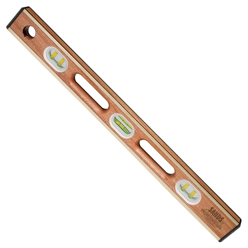 Sands Level & Tool SL12AB24 24 Professional Brass Bound Mahogany Level (6 Vials)
