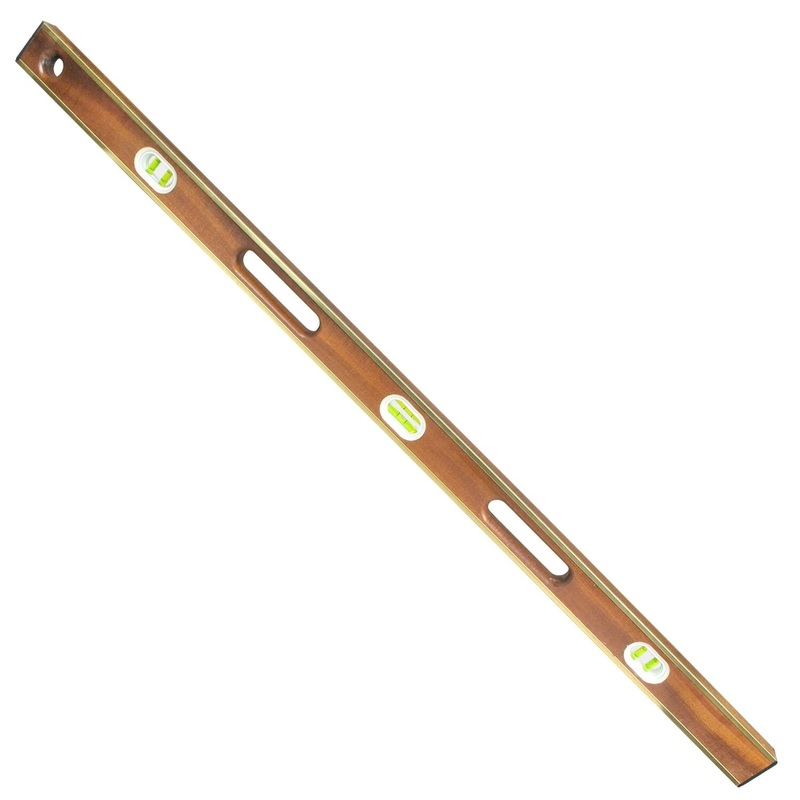 Sands Level & Tool SL12AB48 48 Professional Brass Bound Mahogany Level (6 Vials)