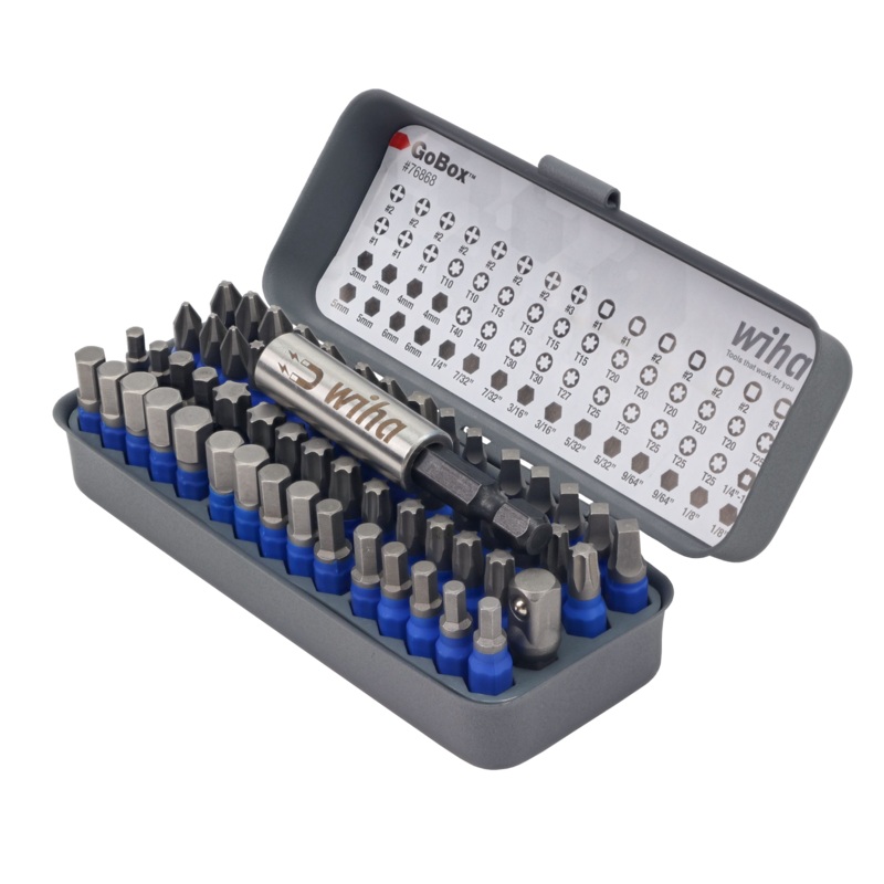 Wiha Tools 76868 GoBox TerminatorBlue Impact Bit Set, 61 Pc.