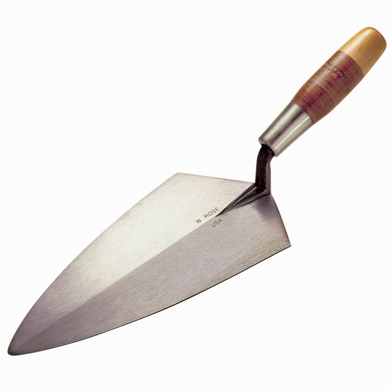 W. Rose RO310-9 1/2-PK2 9-1/2 Philadelphia Brick Trowel with Leather Handle
