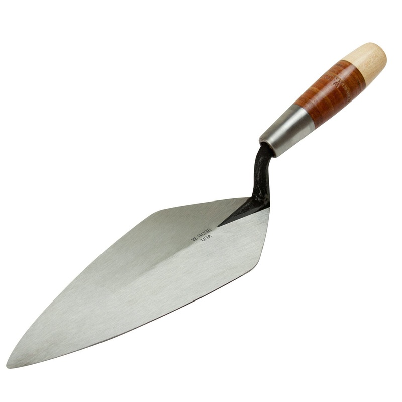 W.Rose RO316-9 1/2-PK2 9-1/2 Narrow London Brick Trowel with Leather Handle