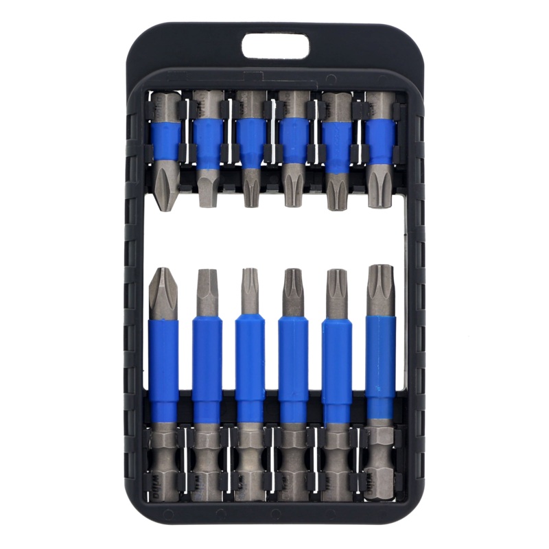 Wiha Tools 70288 TerminatorBlue Impact Driver Bit Set, 12 Pc.