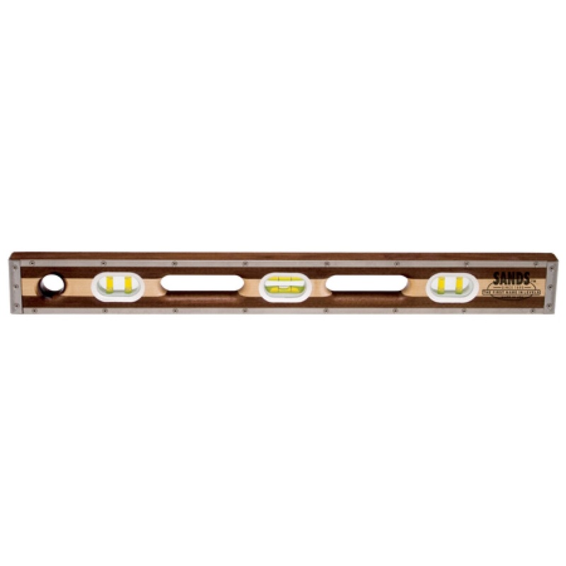 Sands Level & Tool SLWML24 24 Professional Walnut/Maple Laminated Level (6 Vials)