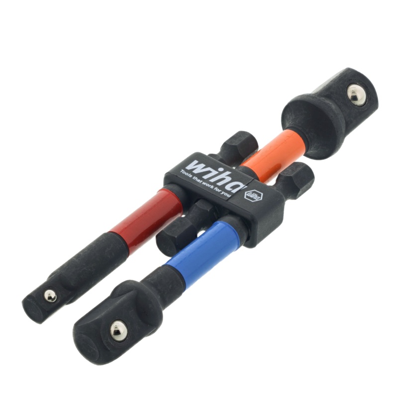 Wiha Tools 70488 Color-Coded Socket Adapters, 3 Pc.