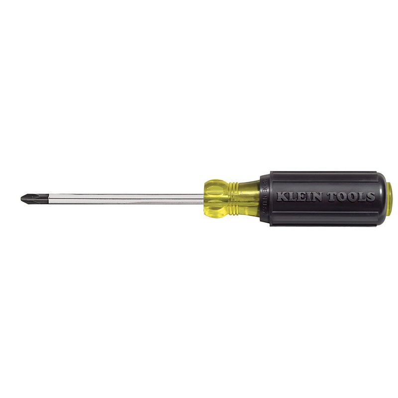 Klein Tools 603-4 Screwdriver, #2 Phillips Tip that is Precision Machined, with Cushion Grip, 8-Inch