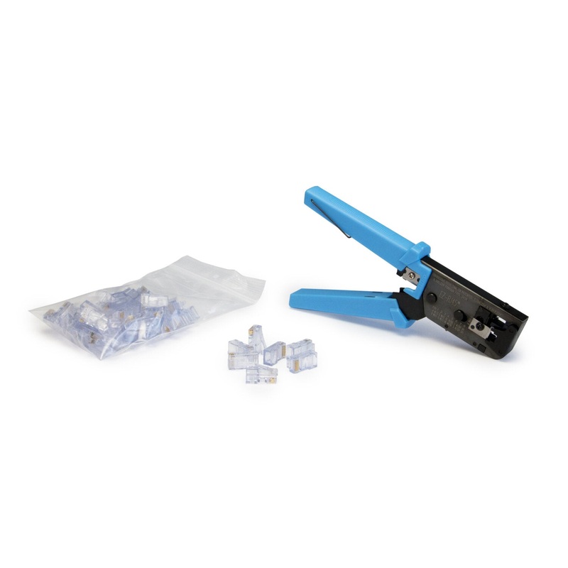 Platinum Tools 100005 EZ-RJ45 Termination Kit  Crimp Tool with 50pcs CAT5/5E Connectors