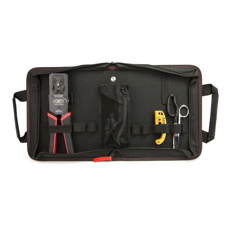 Platinum Tools 90140 ezEX-RJ45 Termination Kit  Pass-Through RJ45s, Basic Installation, Includes Tool Bag