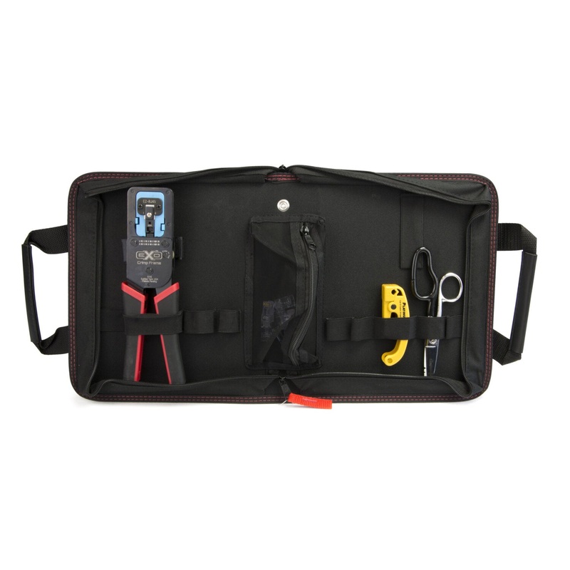 Platinum Tools 90141 EZ-RJ45 Termination Kit  Pass-Through RJ45s, Basic Installation, Includes EXO Crimp Frame and Tool Bag