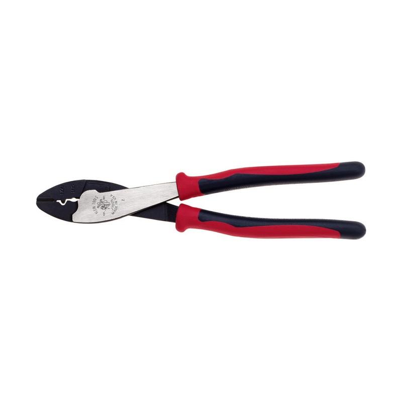 Klein Tools J1005 Crimping and Cutting Tool, Tapered Nose for 10 to 22 AWG Solderless Terminals and Connectors