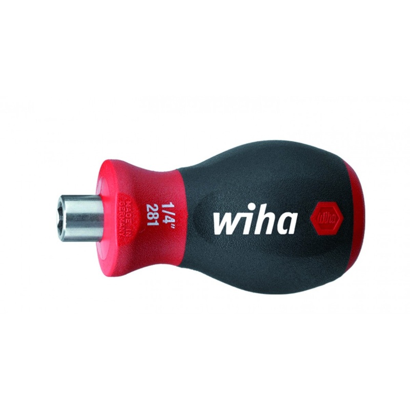 Wiha Tools 28103 SoftFinish 1/4" Stubby Magnetic Bit Holder