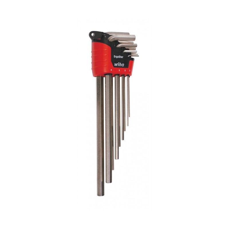 Wiha Tools 35297 Hex Long Arm L-Key Nickel Metric 9 Piece Set