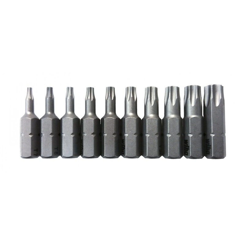 Wiha Tools 72595 T7-T40 TORX Insert Bits, 10 Pc. Set