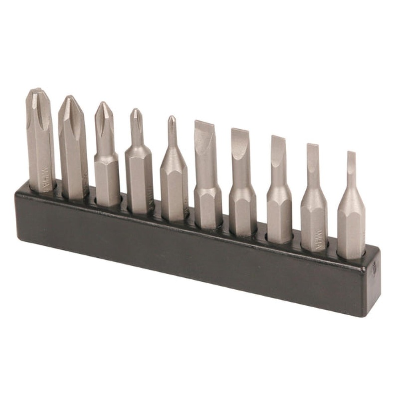 Wiha Tools 75987 Micro Bit Slotted and Phillips, 10 Pc. Pack