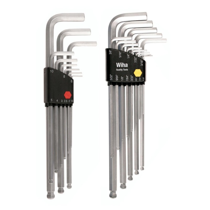 Wiha Tools 66993 Ball End Hex L-Key Chrome Inch/Metric 22 Piece Set
