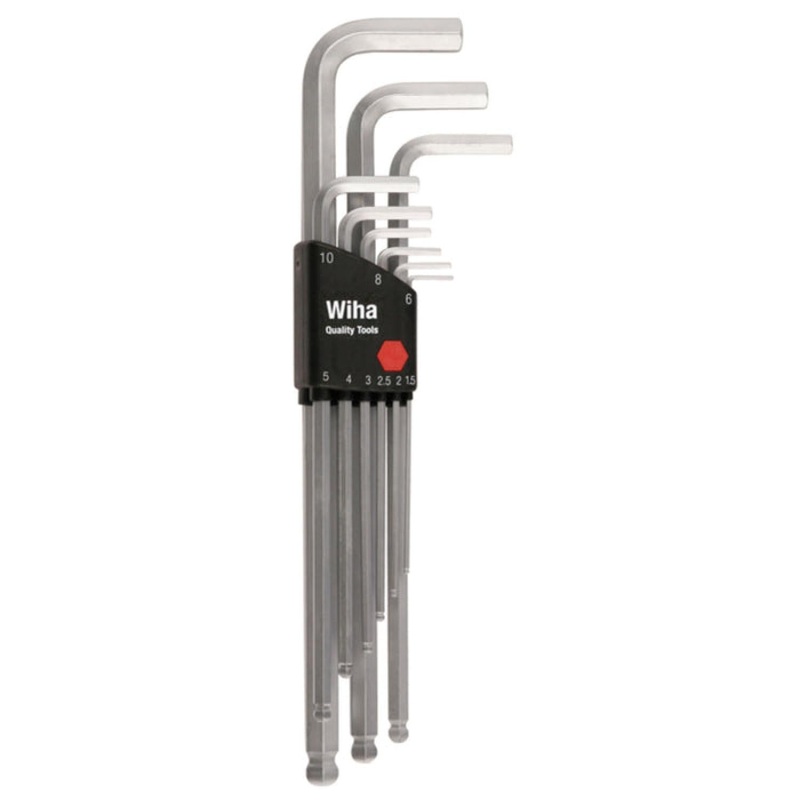 Wiha Tools 66994 Ball End Hex L-Key Chrome Metric 9 Piece Set