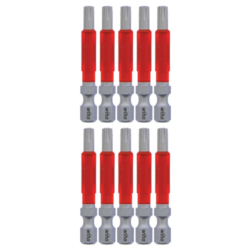 Wiha Tools 76556 MaxxTor Impact Bit TORX T25 x 49mm - 10 Pack