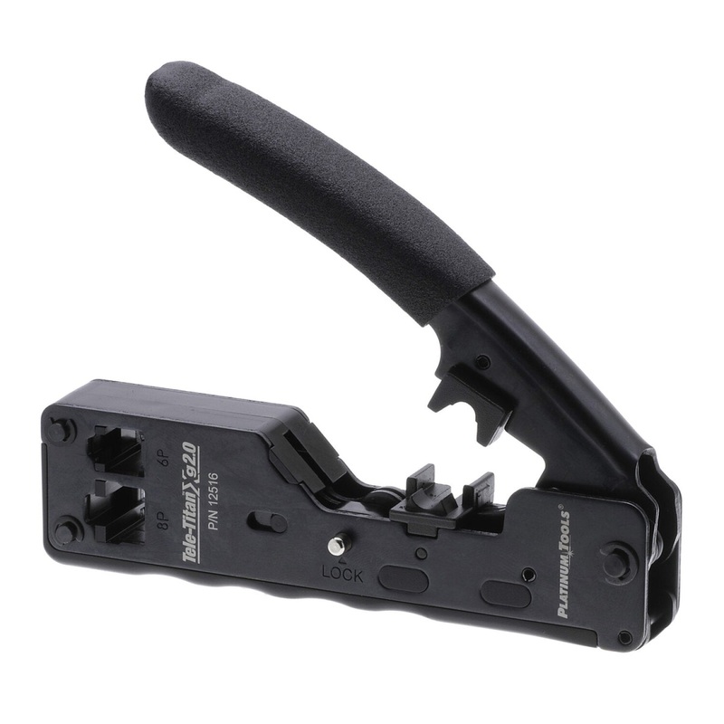 Platinum Tools 12516C Tele-TitanXg 2.0 Crimp Tool for Modular RJ45 CAT6A Connectors