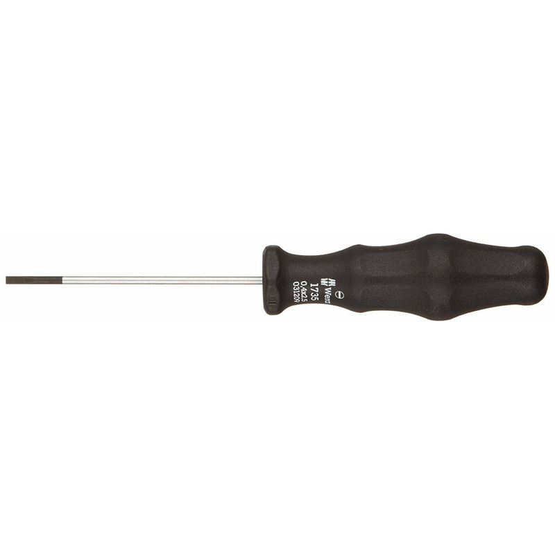 Wera 05031209001 Kraftform Classic 1735 Slotted Screwdriver, 2.5mm x 81mm