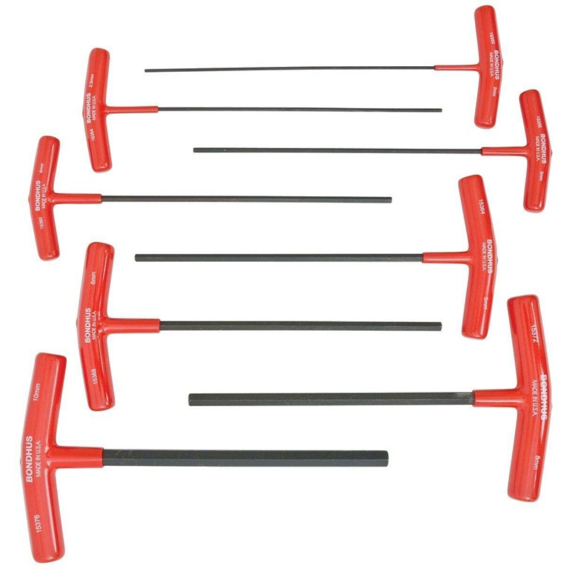 Bondhus 15387 Hex Metric T-Handle Set, 8 Pc.