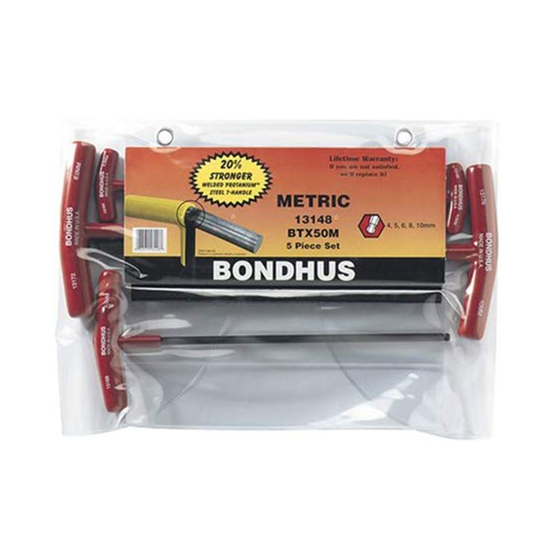 Bondhus 13148 Ball End Metric T-Handles Set, 5 Pc.