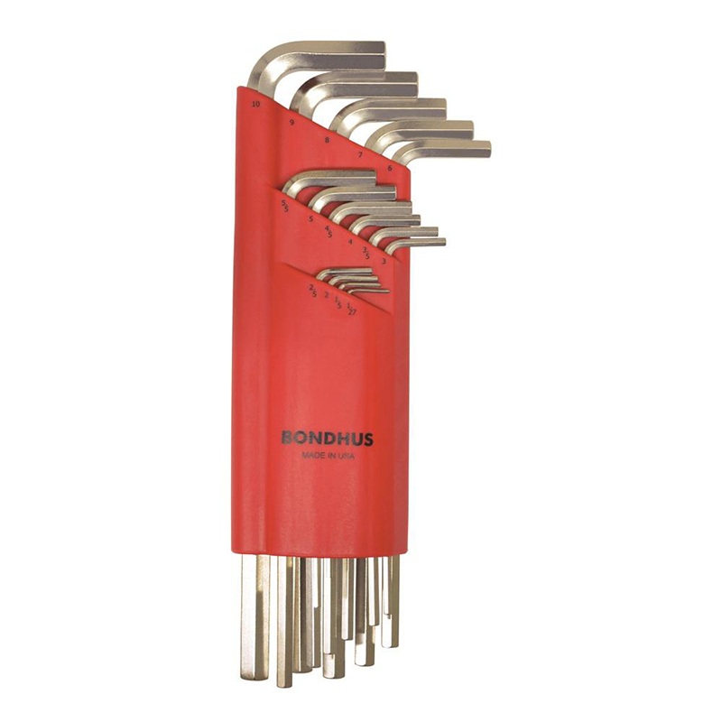 Bondhus 17095 BriteGuard Metric Ball End L-Wrench Set, 15 Pc.