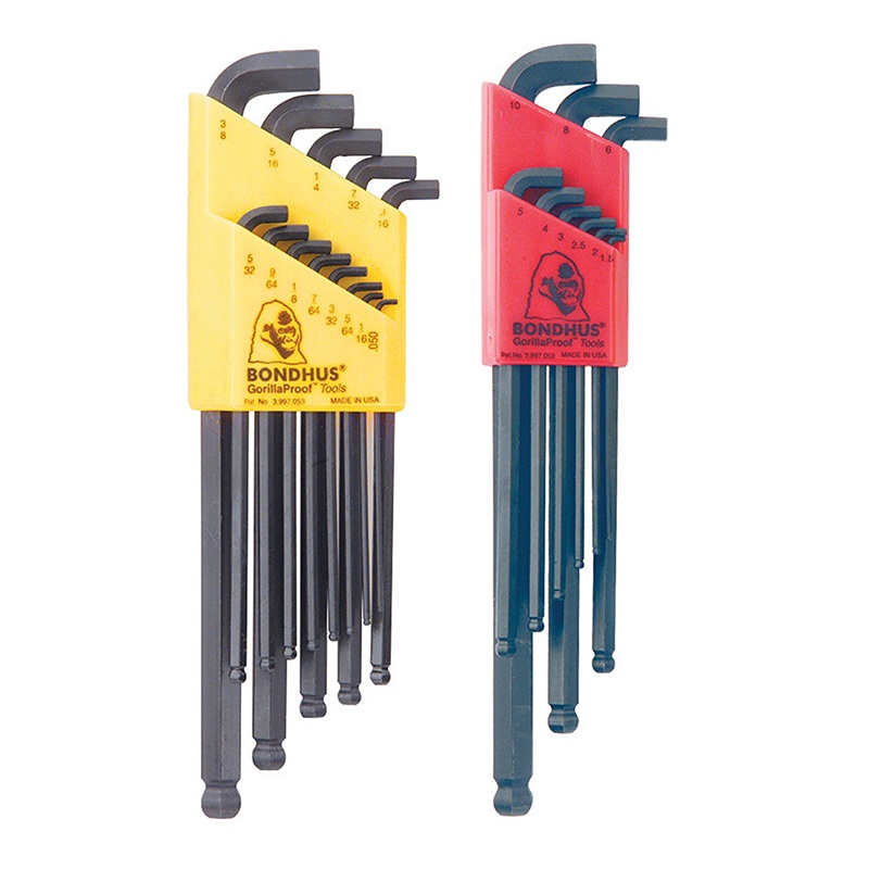 Bondhus 20599 Ball End Stubby Hex L-Wrenches Double Pack, 22 Pc.