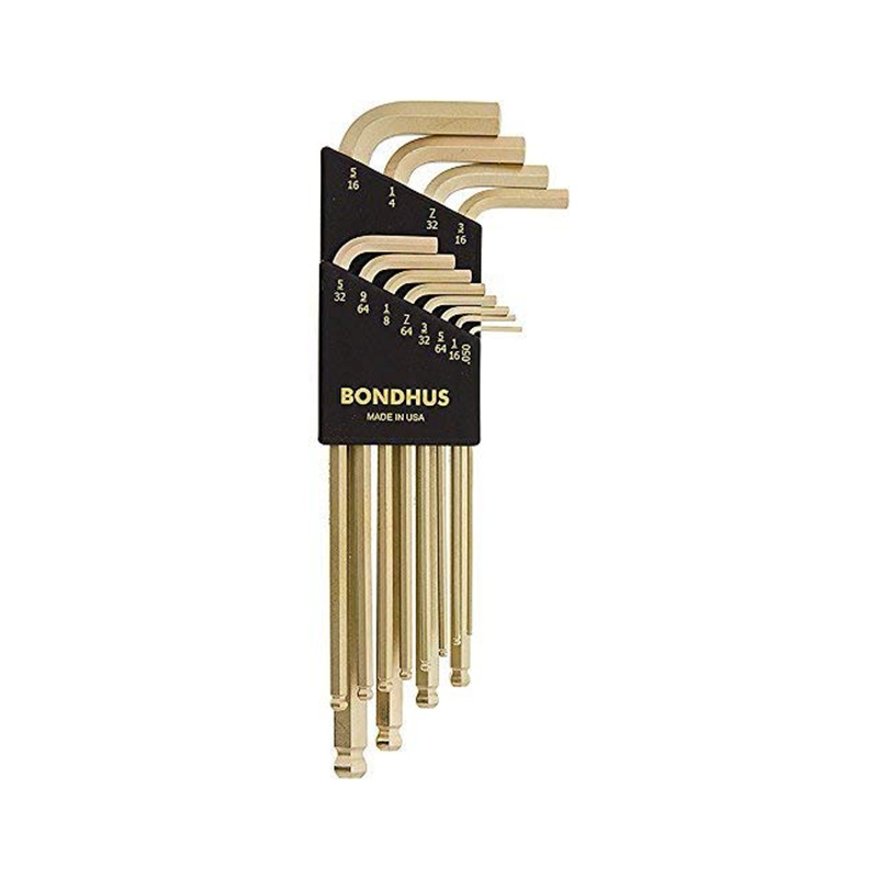 Bondhus 37936 Ball End GoldGuard L-Wrench Set, 12 Pc.