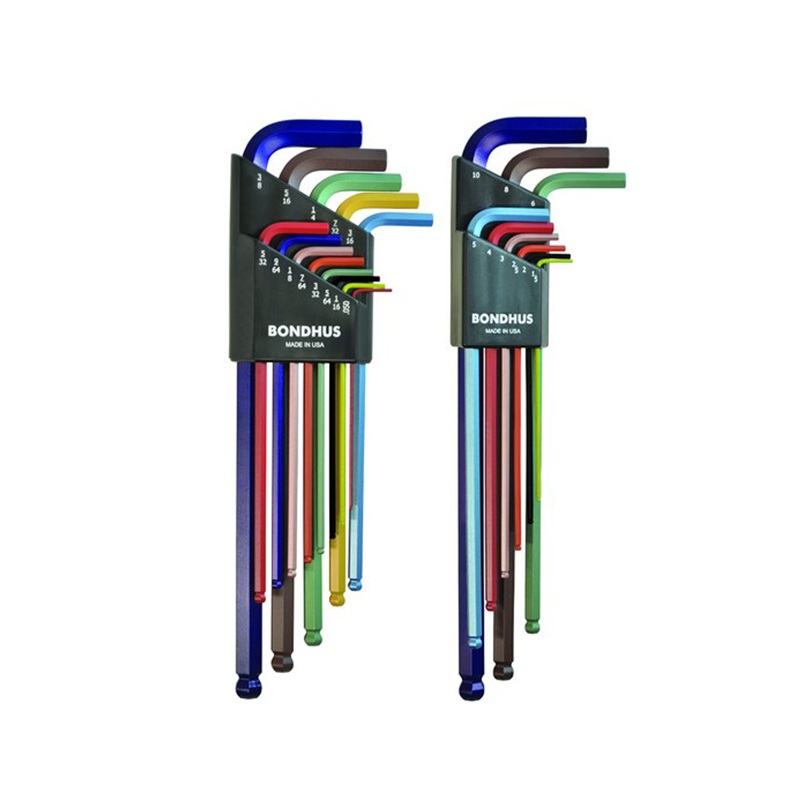 Bondhus 69600 ColorGuard Ball End Double Pack, 69637 & 69699,  22 Pc.