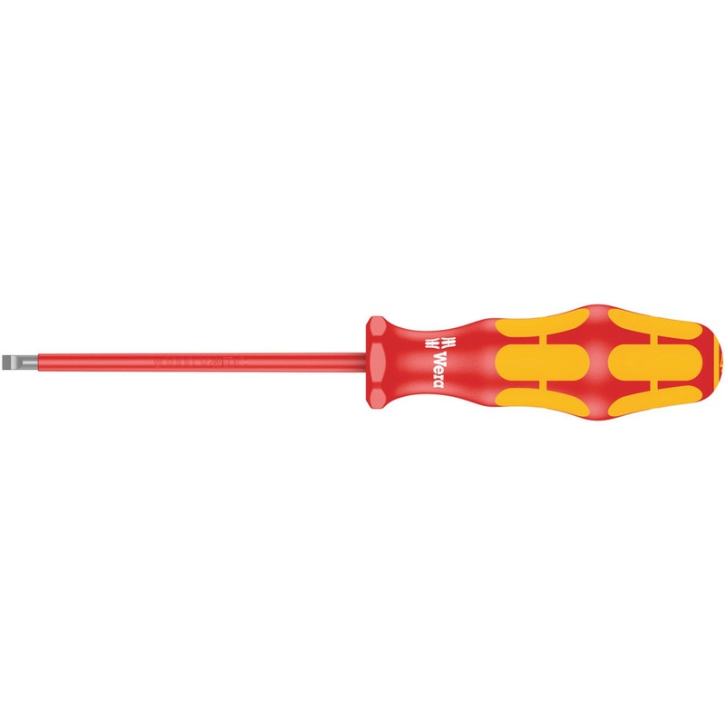 Wera 160 i VDE Insulated screwdriver for slotted screws, 0.8 x 4 x 100 mm