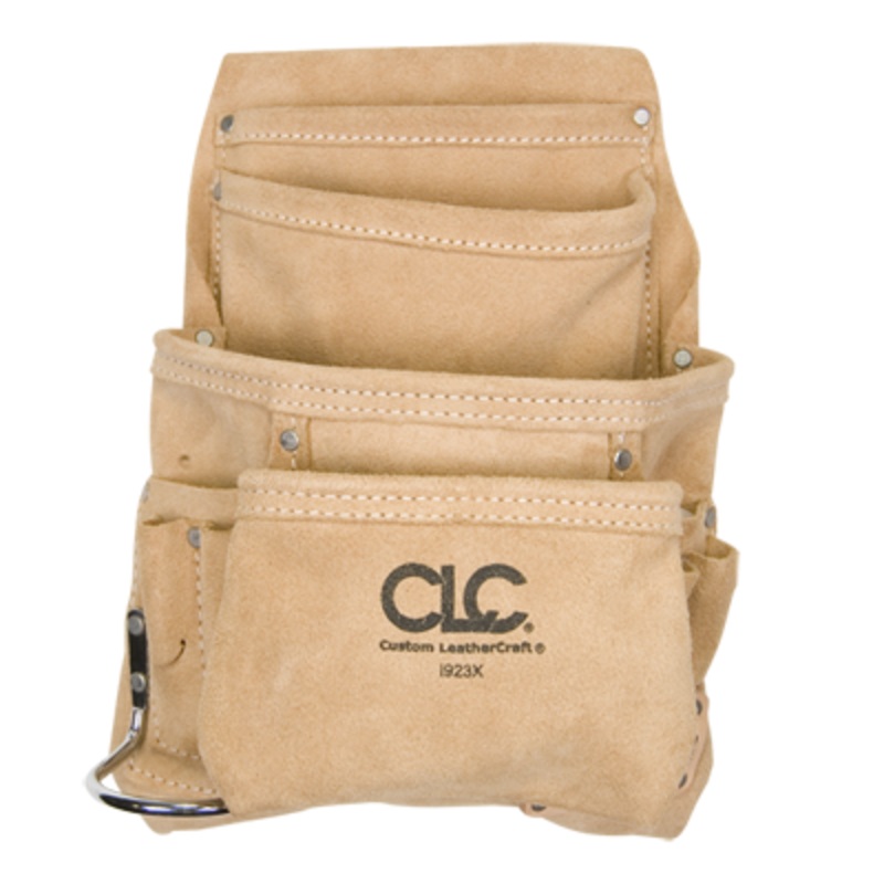 CLC I923X Suede Carpenter's Nail and Tool Bag, 10 Pocket