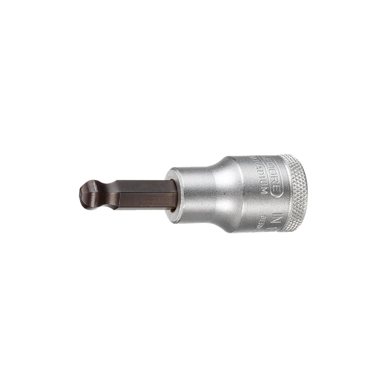 Gedore 2663090 IN 19 K 14 Screwdriver Bit, Socket 1/2" Ball-End In-Hex 14 mm