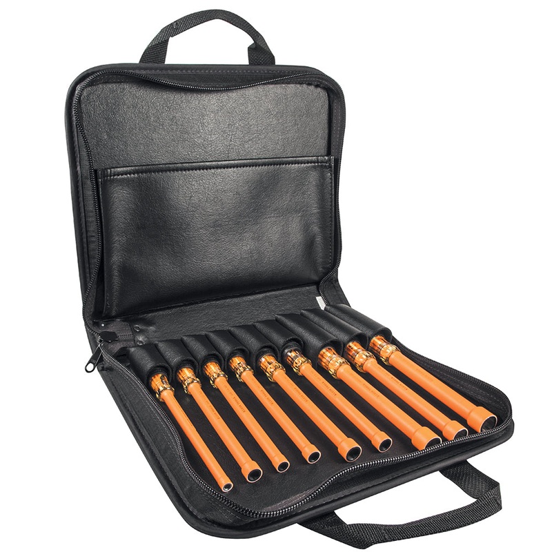 Klein Tools 33524 Insulated Nut Driver Kit, 9-Piece