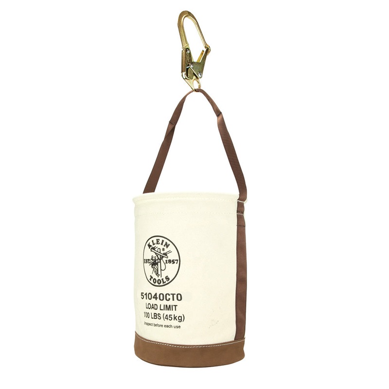 Klein Tools 5104OCTO Leather Bottom Bucket with Connection Points