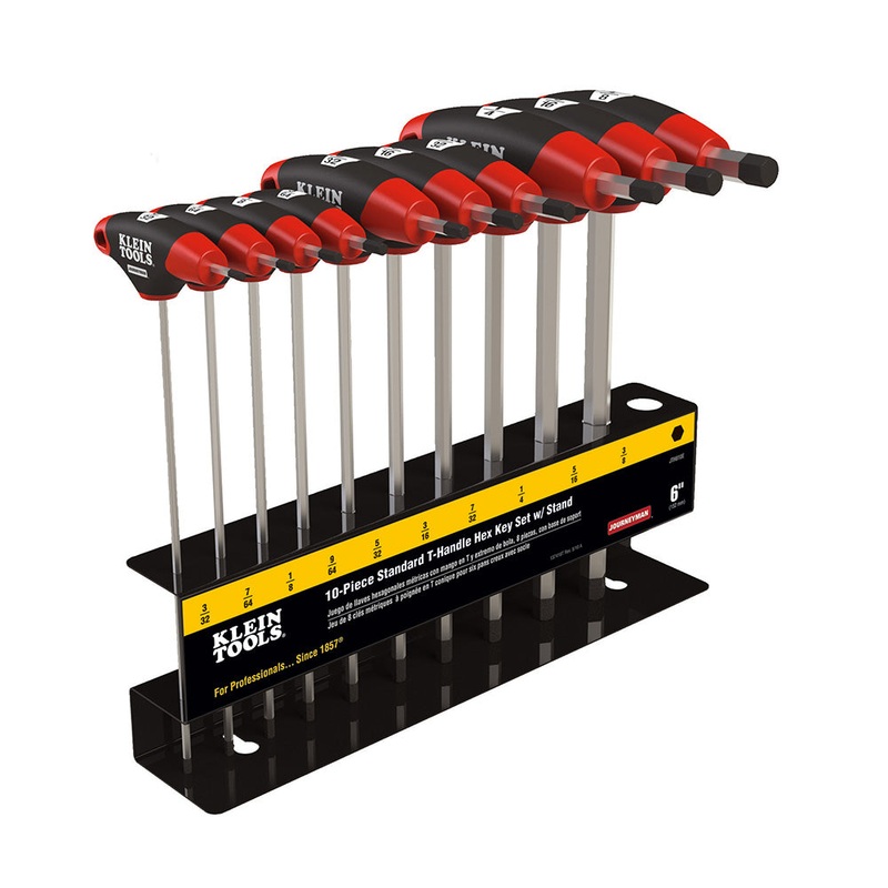 Klein Tools JTH610E SAE T-Handle Set with Stand, 6" Blades, 10 Pc.