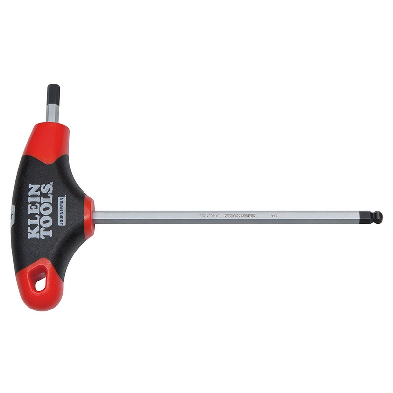 Klein Tools JTH6E08BE Journeyman Ball End T-Handle Hex Key, 6" 1/8"