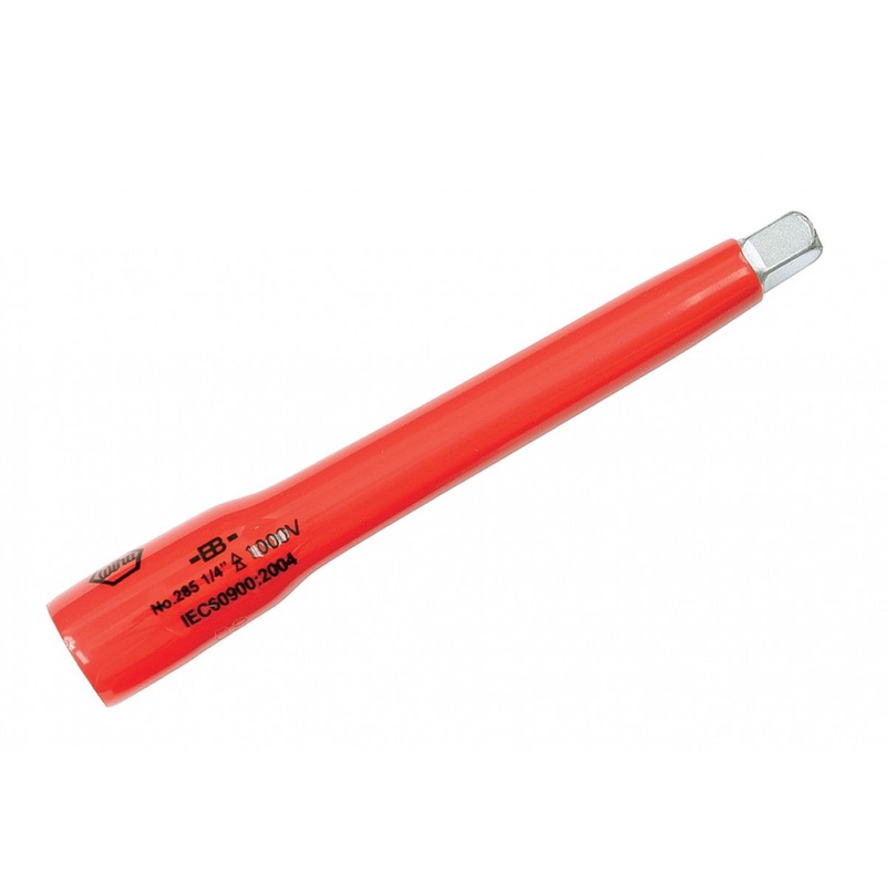 Wiha Tools 12855 Insulated Extension, 1/4 Inch x 100 mm