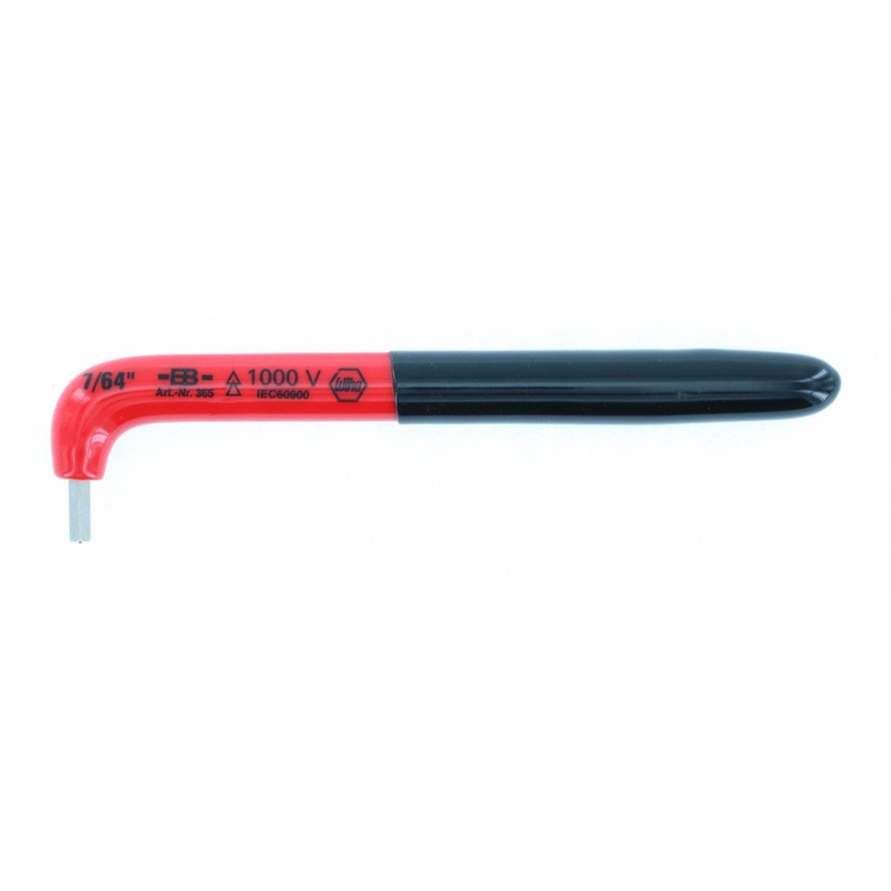 Wiha Tools 13673 Insulated Inch Hex L - Key, 7/64 Inch x 3.7 Inch