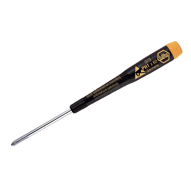 Wiha Tools 27326 Precision ESD Safe Phillips Screwdriver, PH1 x 150 mm